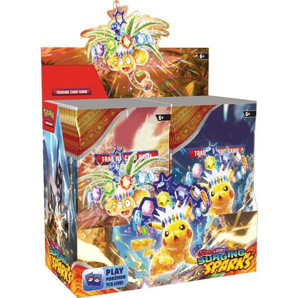 Surging Sparks Display | 36 Boosters INGLÉS | Carmesí y púrpura +